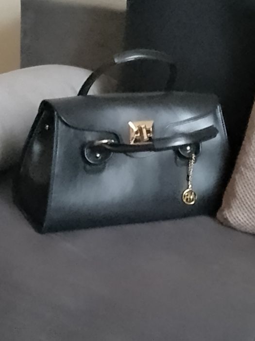 Geanta piele neagra, office, nouă