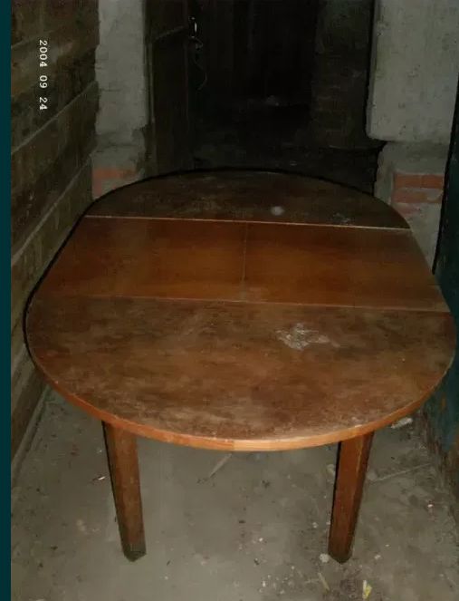 Стол деревянный раздвижной круглый, крепкий СССР