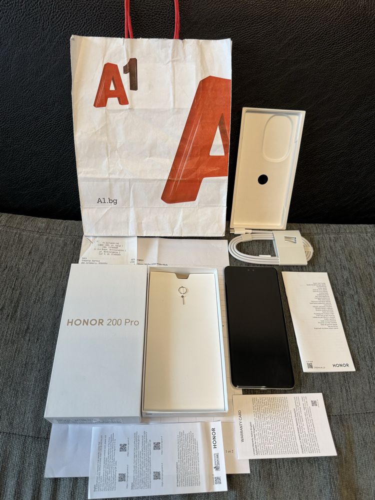 ***КАТО НОВ 512GB Honor 200 Pro 12GB Гаранция A1 2027г. White / Бял