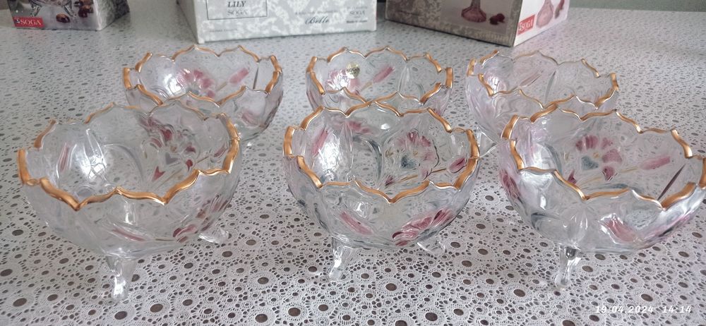 Ваза soga, конфетницы, салатница, на трёх ножках