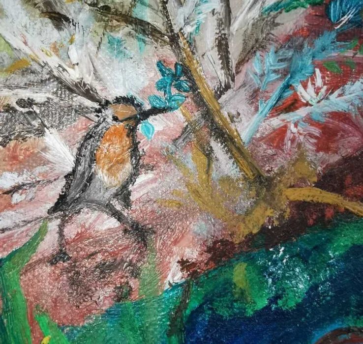 Pictura originala ulei pe pânză, reproducere Ophelia Millais