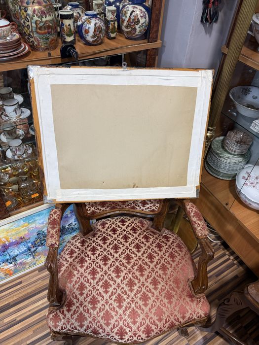 стара бълг картина сух пастел търново автор