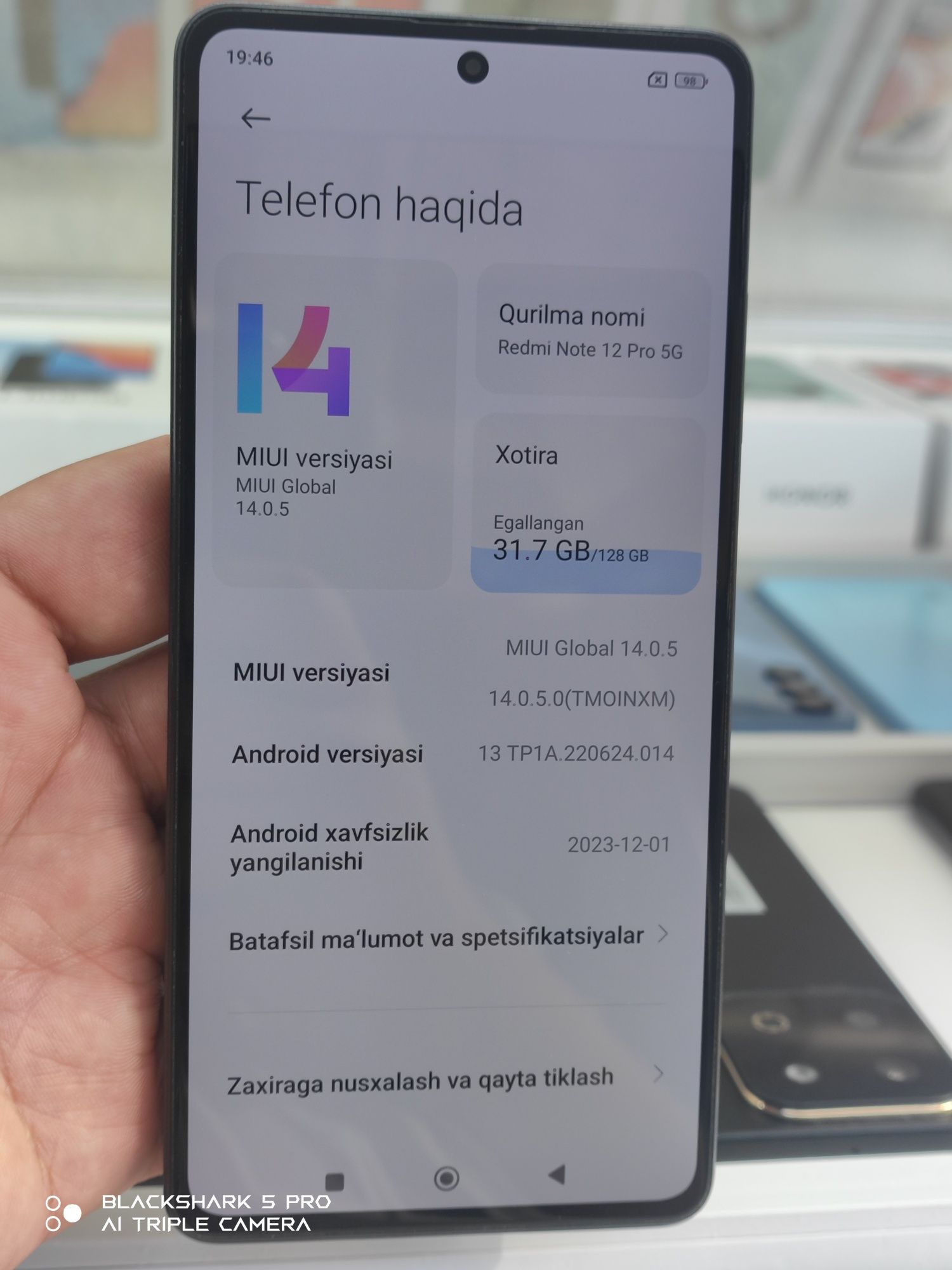 Redmi note 12 pro 5g 8/128