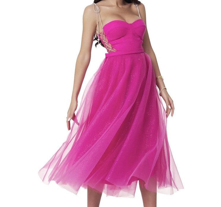 Rochie roz cu sclipici