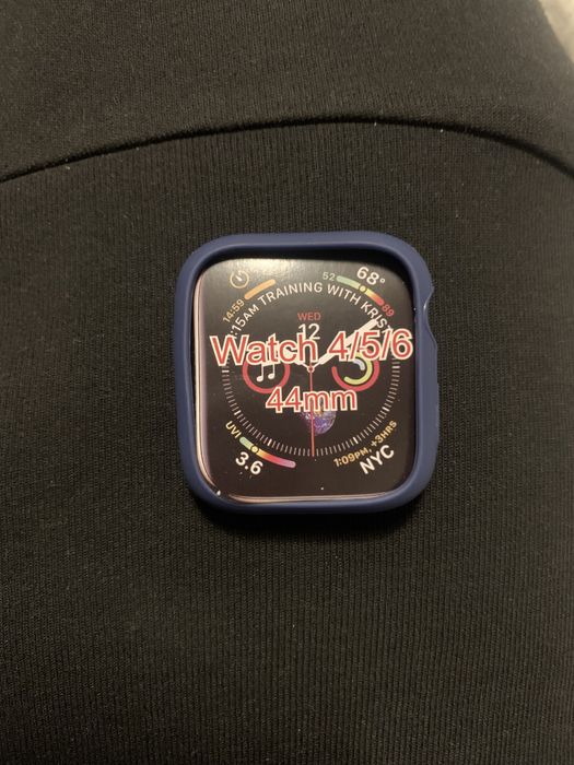 Apple watch 4 5 6 44m син силиконов кейс