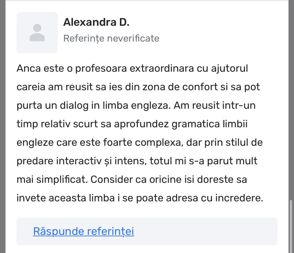 Meditatii Iasi & online la Engleză