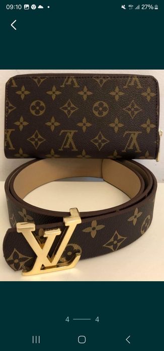 Set portofel +curea,logo metalic, saculet, etichetă