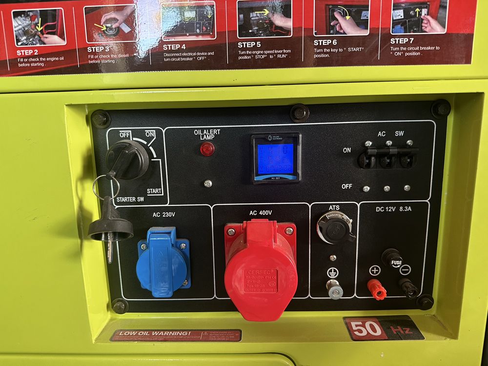 Дизелов генератор 7kw GENPOWER с ATS табло