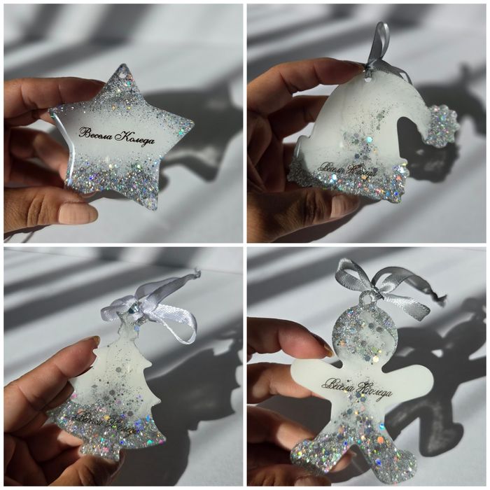 Персонализирани коледни играчки / украса снежинки висулки подарък