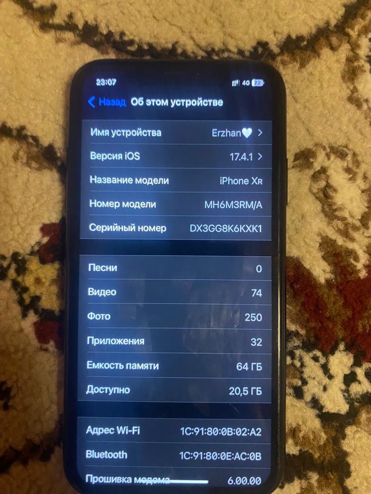 Iphone xr 64 гб акб 81% без ремонта тру тон работает