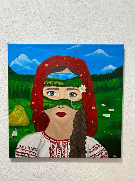 Vând tablou pictat manual