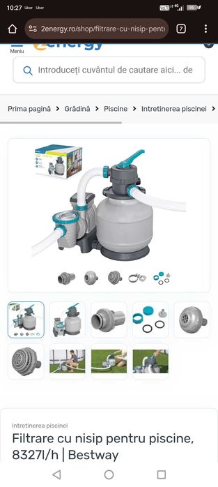 Sistem de filtrare cu nisip Bestway Flowclear 58499, 8327L/H, 6813L/H