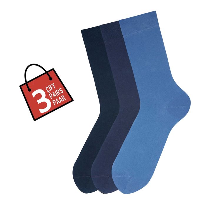 Органични мъжки 3 чифта класически чорапи