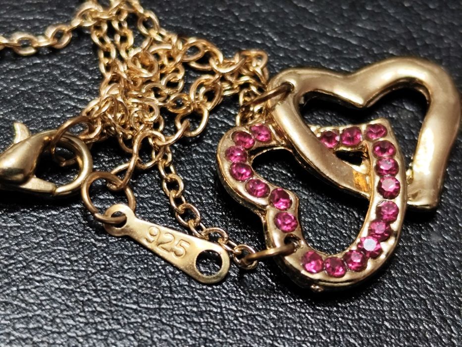Колие SWAROVSKI / Сребро / Злато / Сърце