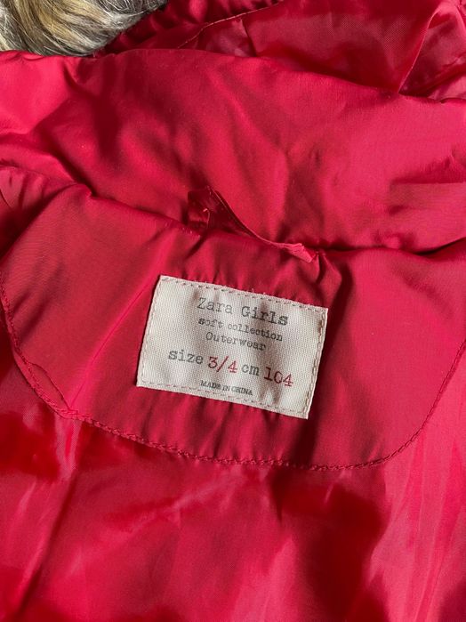 Червено яке за момиче ZARA