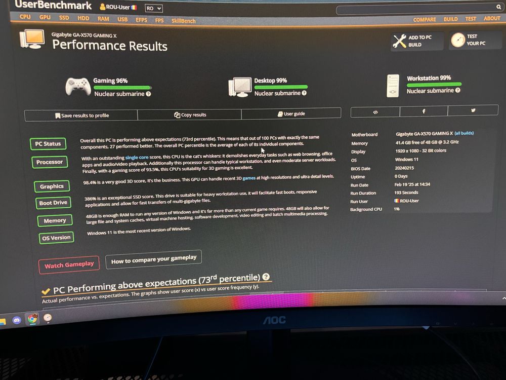 PC AMD -(Unitate) Ryzen 7 3700x Rx5700xt Sapphire
