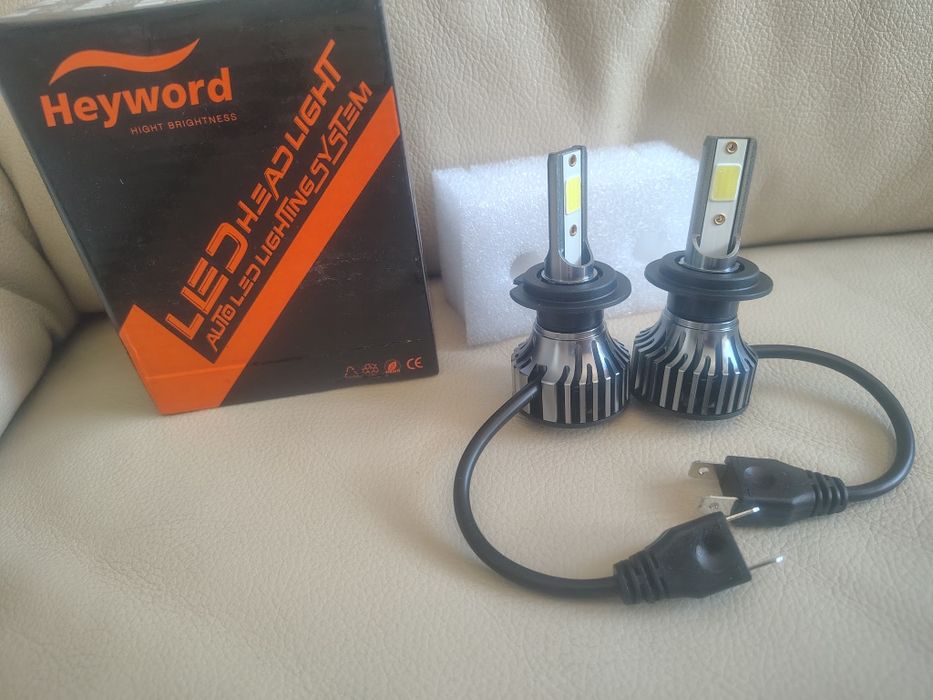 Set becuri led H7 noi cu ventilator