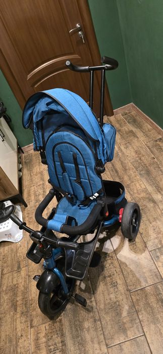 Tricicleta Go Kart LS02 cu scaun reversibil si pozitie de somn, verde