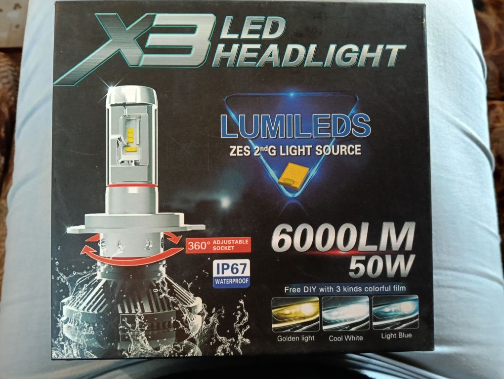 Led крушки за фарове Kapp X3, CR-140 , 6000LM, H7, 25w , 12/24V