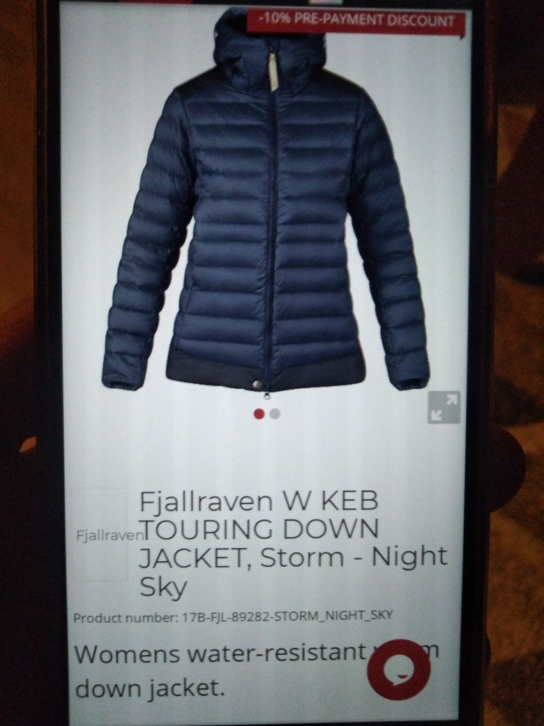 Jachetă femei-Fjallraven W Keb Touring Down, Storm - Night Sky