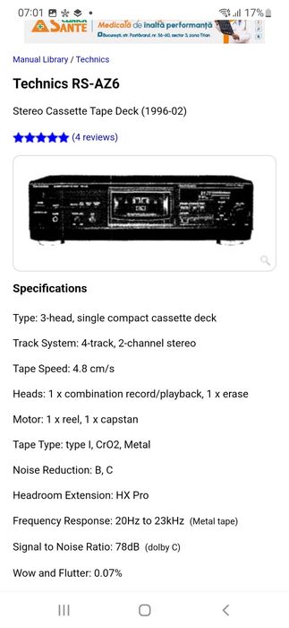 Vand akai 4000ds mk2 deck technics az6