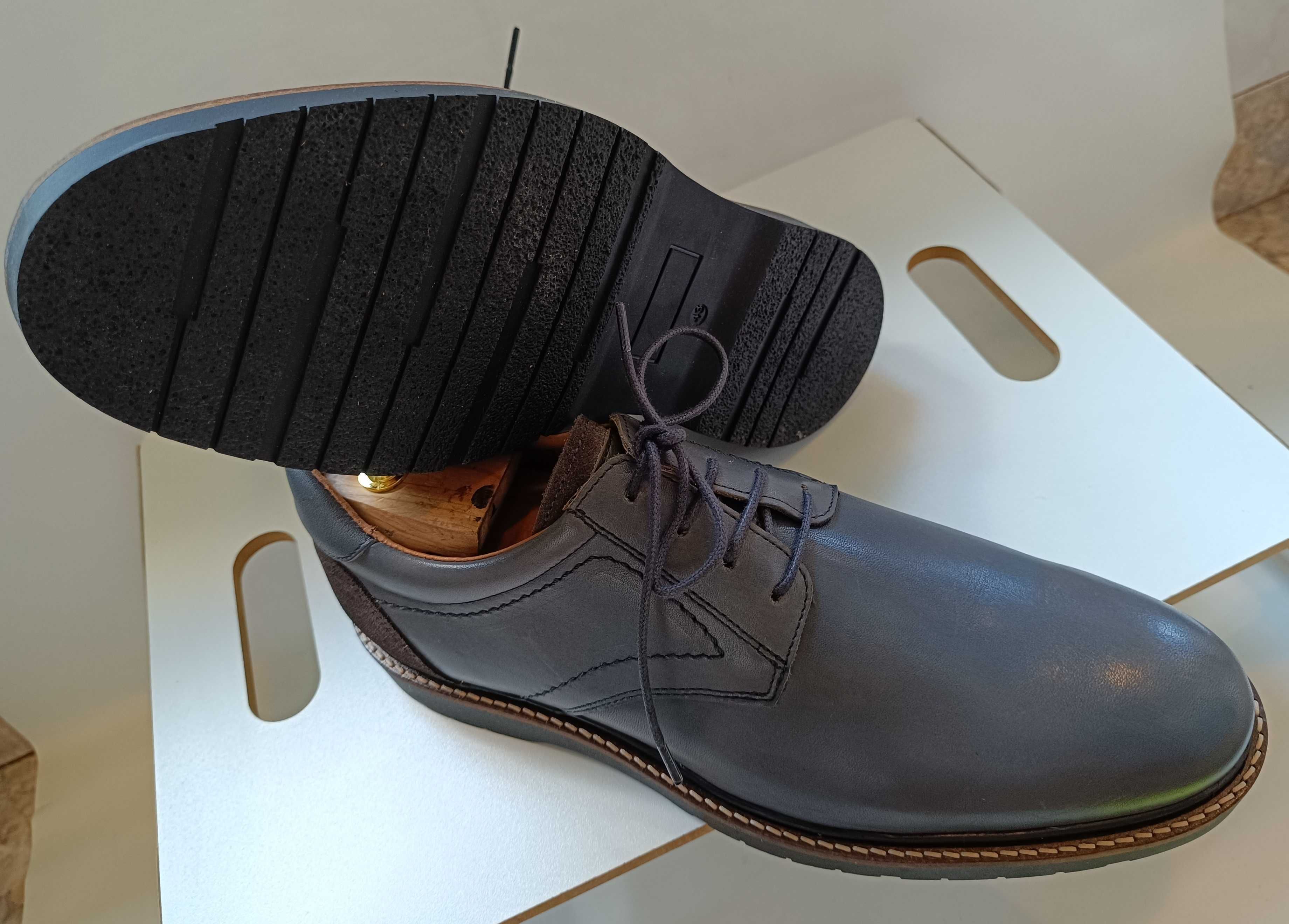 Pantofi derby 43 plain toe premium Oliver Jacob piele naturala