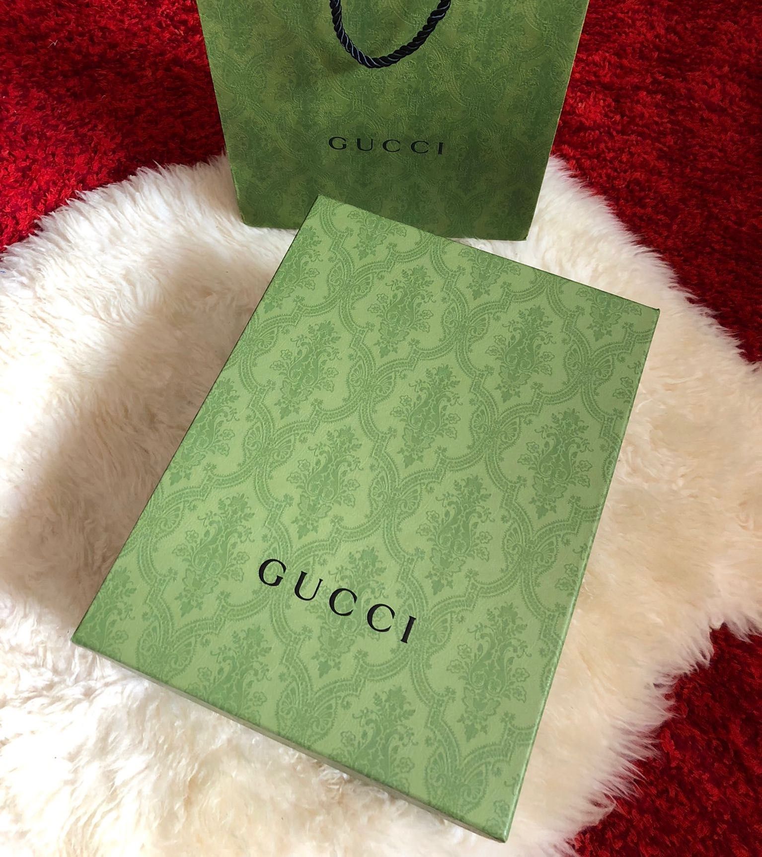 Cutie punga model nou Gucci verde originala