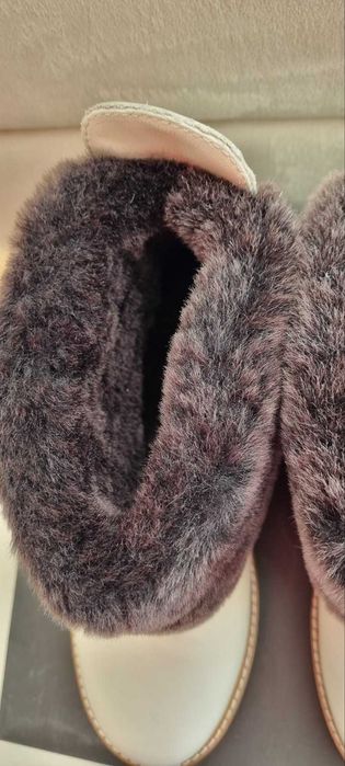 Ежедневни бежови боти (естествена кожа) - 37. номер (НОВИ)