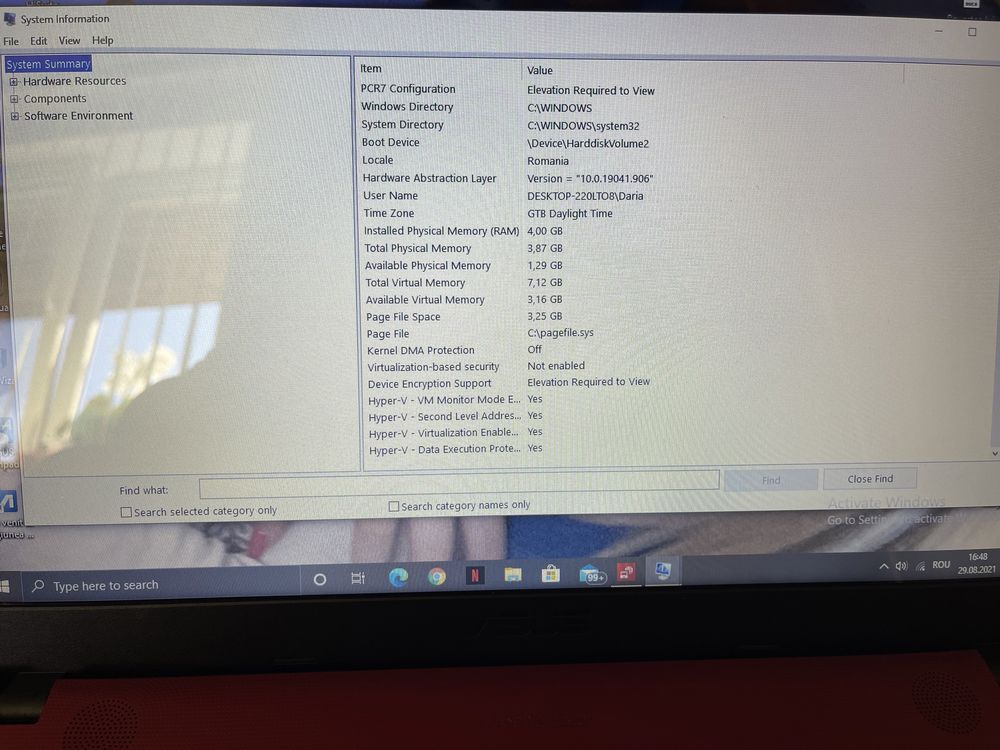 Laptop Asus rosu