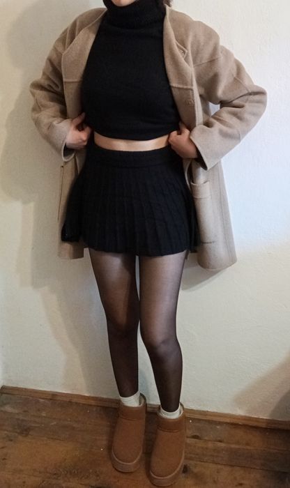 Palton zara de lână bej