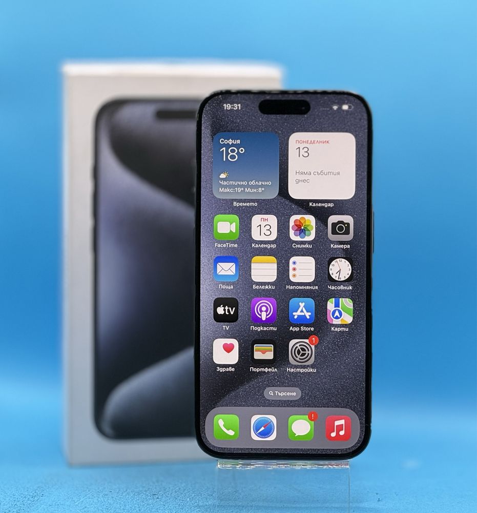 НОВ!!! Apple iPhone 15 Pro, 1TB, 5G, Blue Titanium