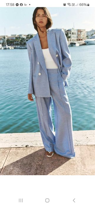 Костюм Zara син, нов с етикет