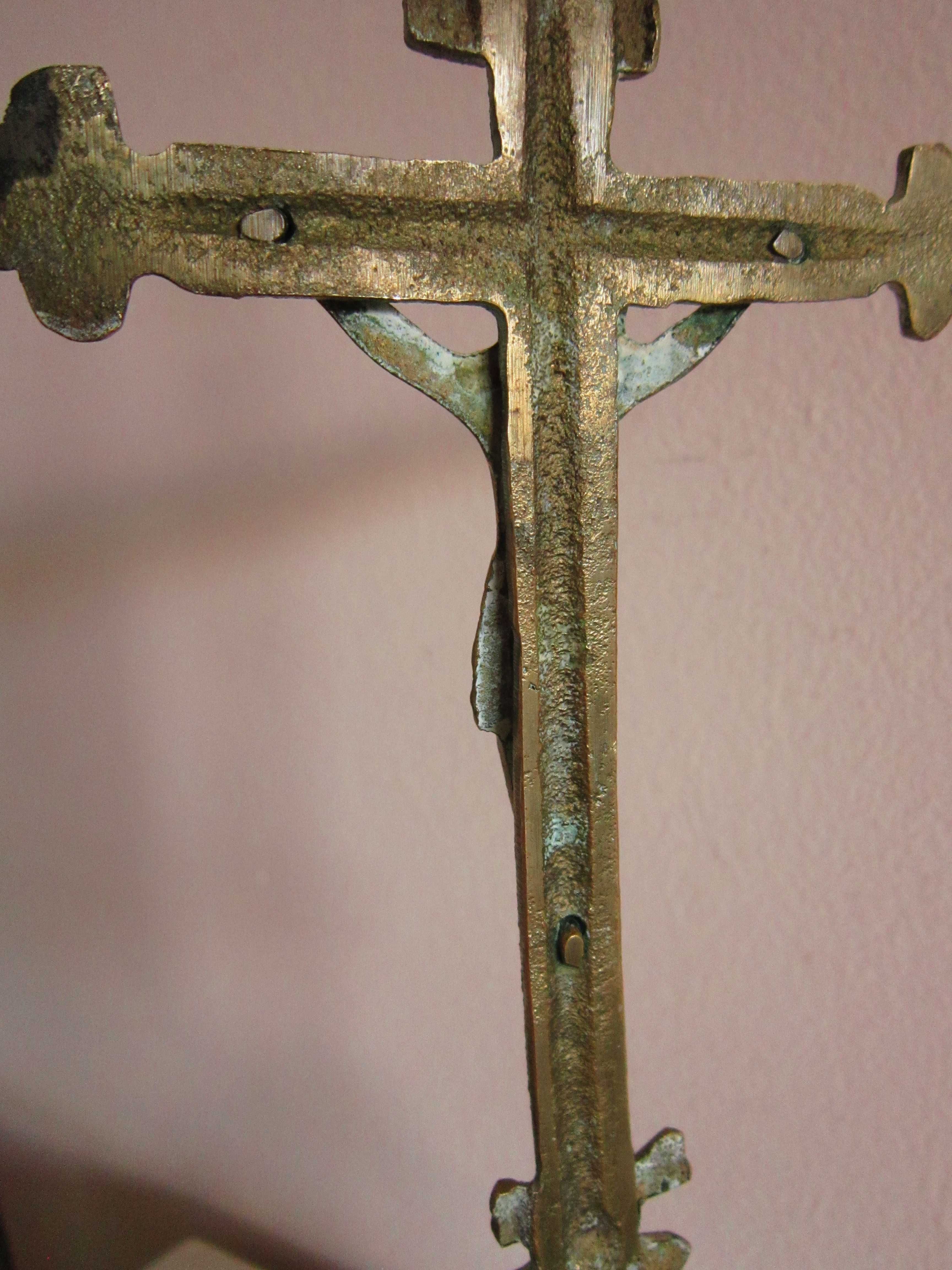 cadou rar Pre-war Crucifix Cruce altar colectie vintage anii'30 Franta