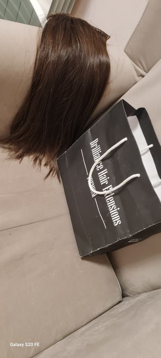 Естествена коса 100%,треса Briliance hair extensions