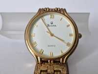 Bulova Quartz - Placat cu Aur - Cadran Alb