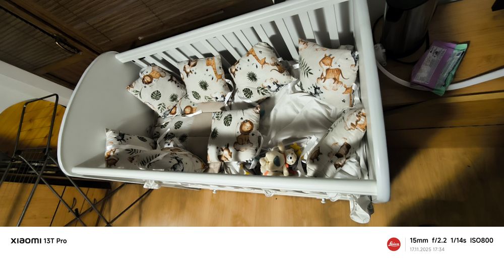 Детски креватче с люлка и чекмедже