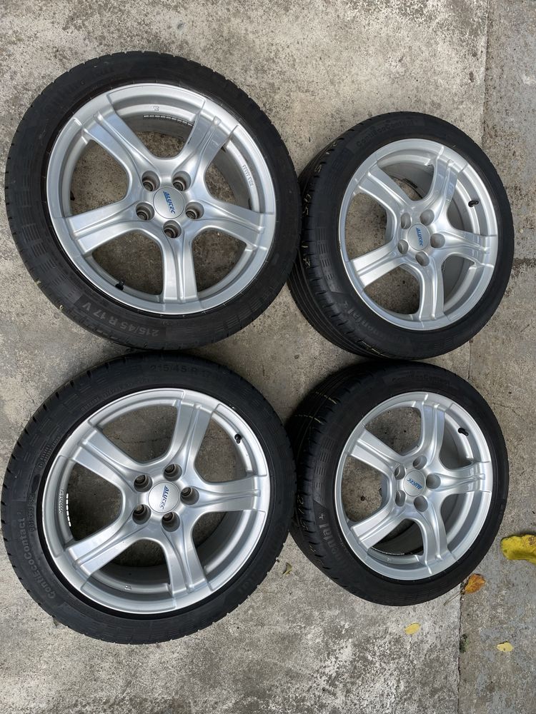 Летни гуми Continental 215/45/17 и джанти 5х112 VW, Audi, Seat, Skoda
