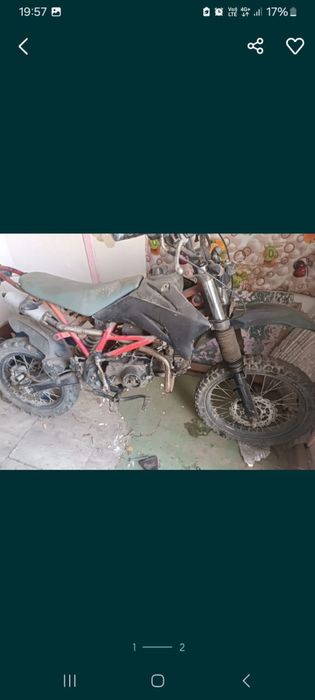 Пит байк 125 cm3 альфа мотор озы Irbis на ходу, калганы жекеде айтам