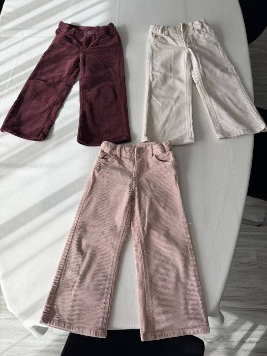 Pantaloni H&M raiati pentru fete 98 cm, 2-3 ani.
