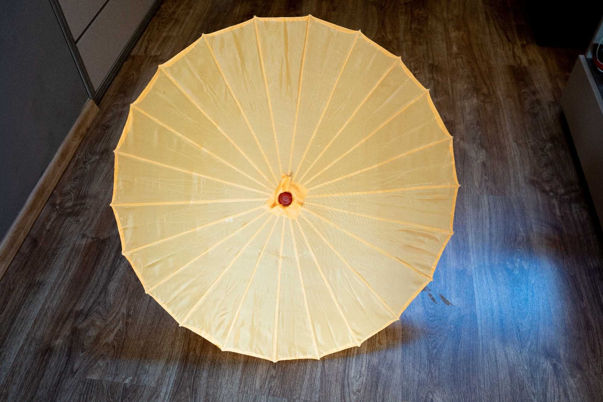 Umbrele decorative de tip asiatic din lemn cu organza