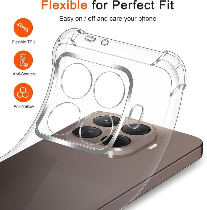 Прозрачен силиконов удароустойчив кейс за xiaomi 15t pro