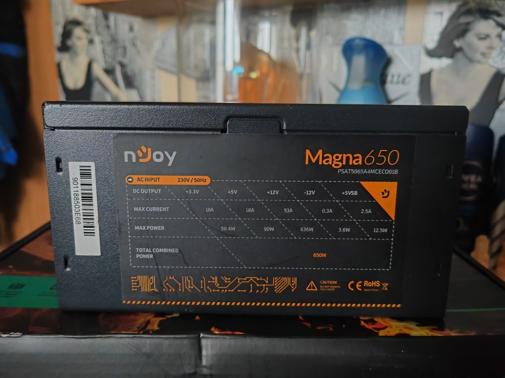 Vând sursa Njoy Magna 650w 80+ Bronze