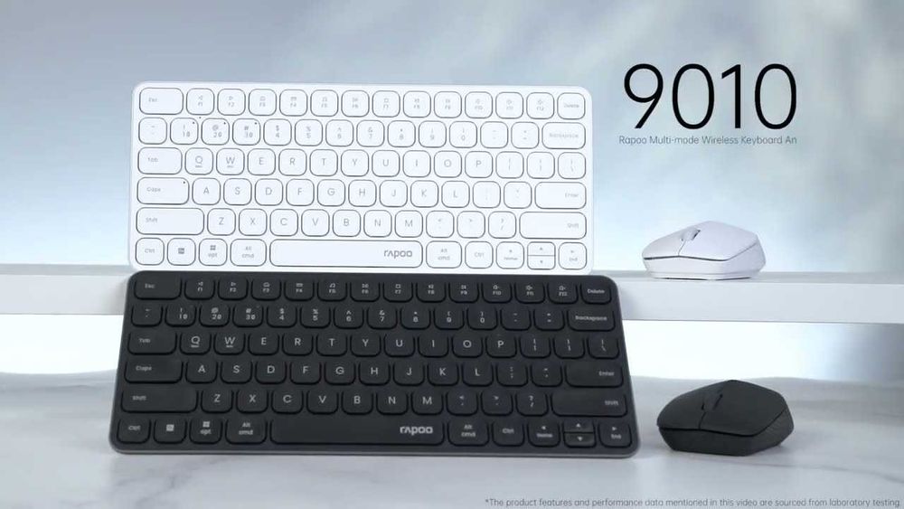 Беспроводная клавиатура и мышь - Rapoo 9010M ( Black-White )