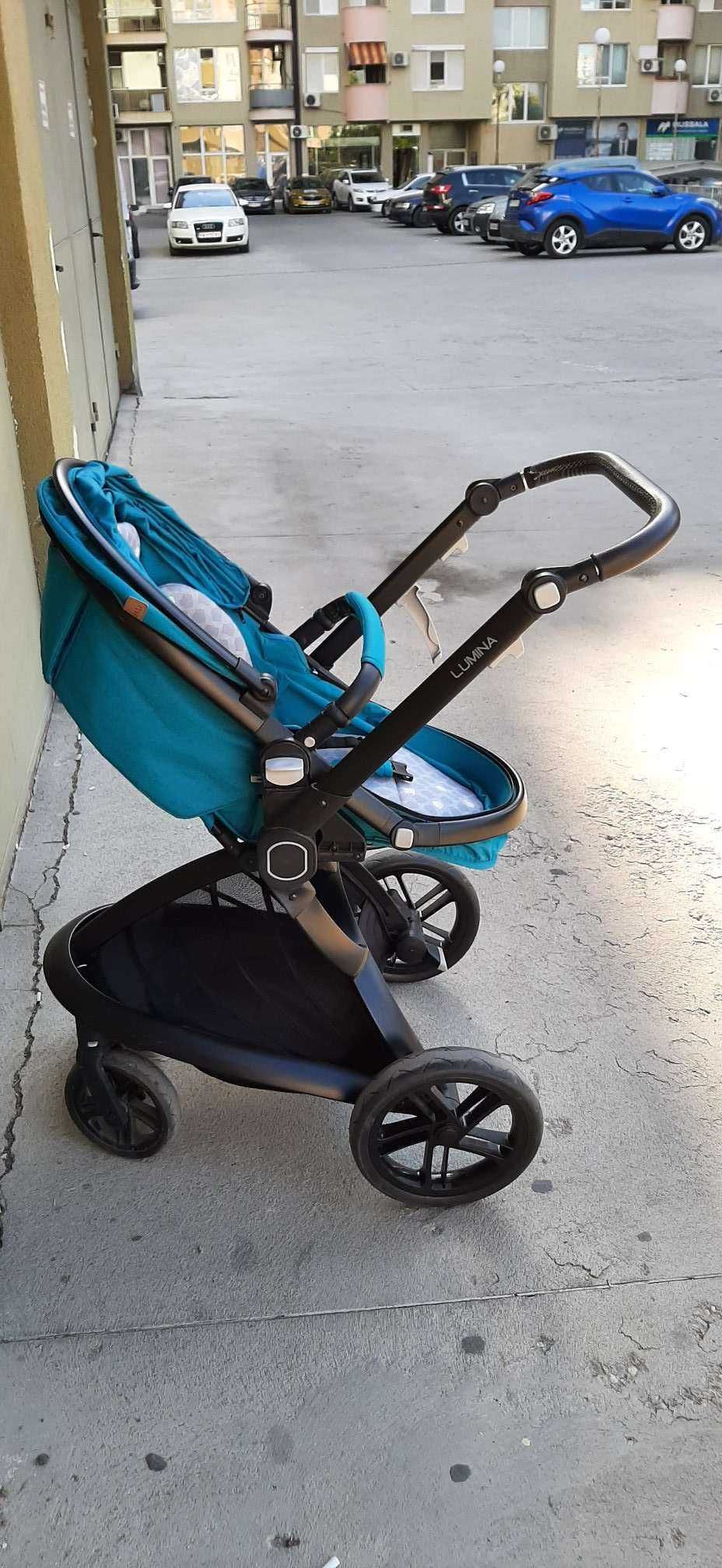 Бебешка количка 3 в 1 Lorelli LUMINA DARK BLUE