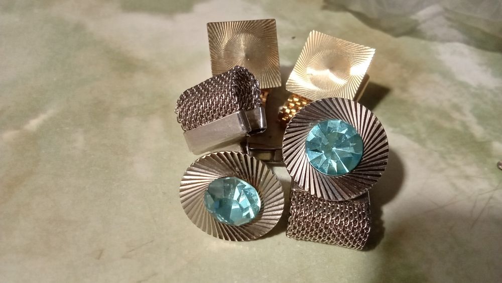 Стальные ретро-запонки