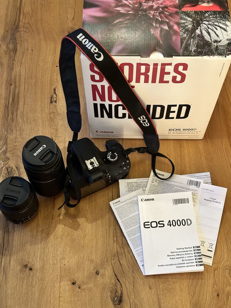 Canon EOS 4000D комплект с два обектива