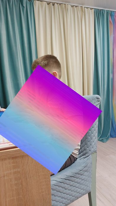 Продам шторы бежевый- бирюзовый цвет