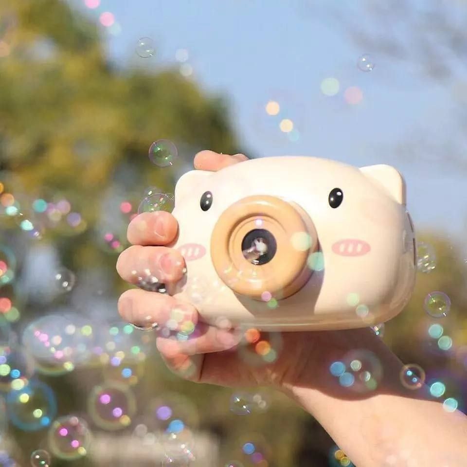 Детский фотоаппарат для мыльных пузырей BUBBLE CAMERA с музыкой