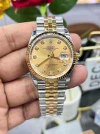 Rolex datejust 36mm сребро злато / златен циферблат