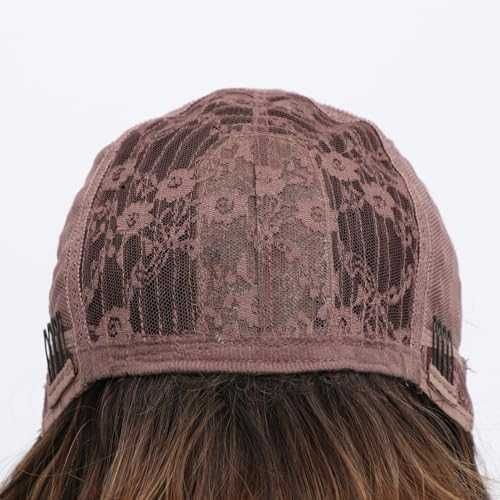 Нова Къса омбре руса перука с бретон, вълниста, естествен вид коса